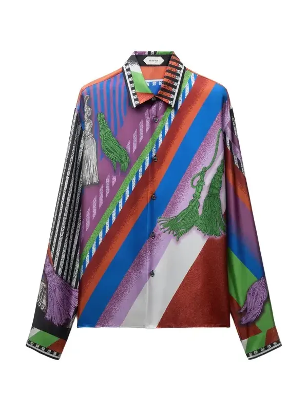 Printed Silk Twill Regular Shirt Printed Silk Twill Regular Shirt