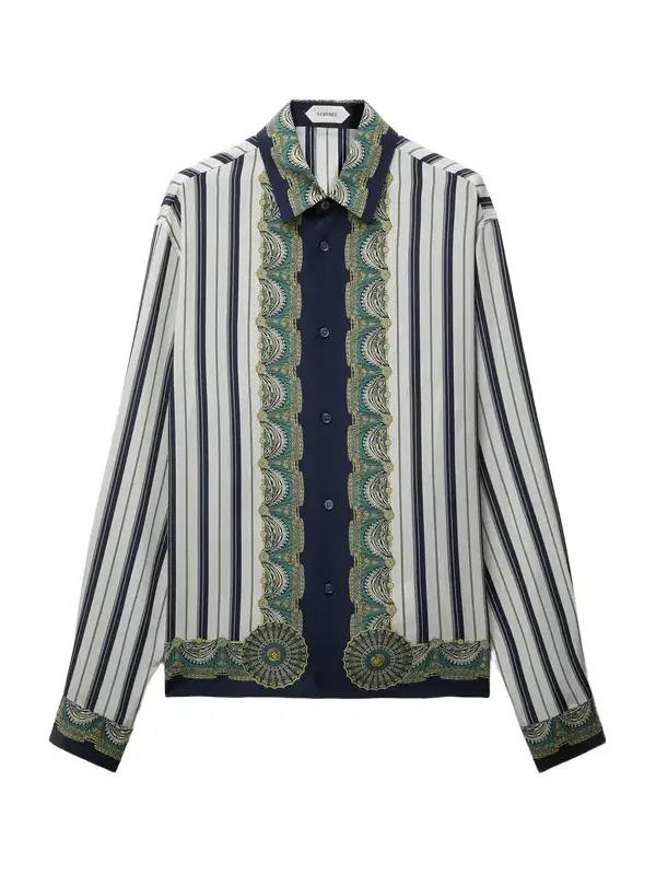 Versace Printed Silk Crêpe De Chine Regular Shirt