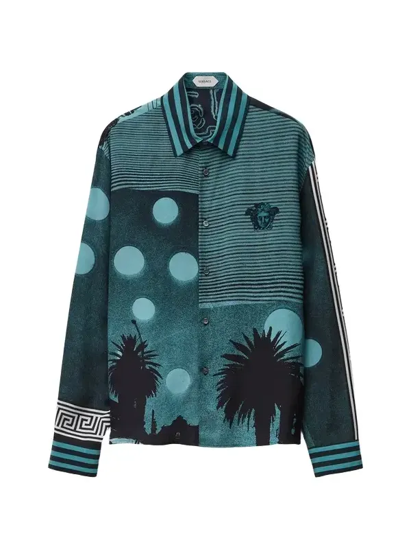 Printed Silk Crêpe De Chine Regular Shirt