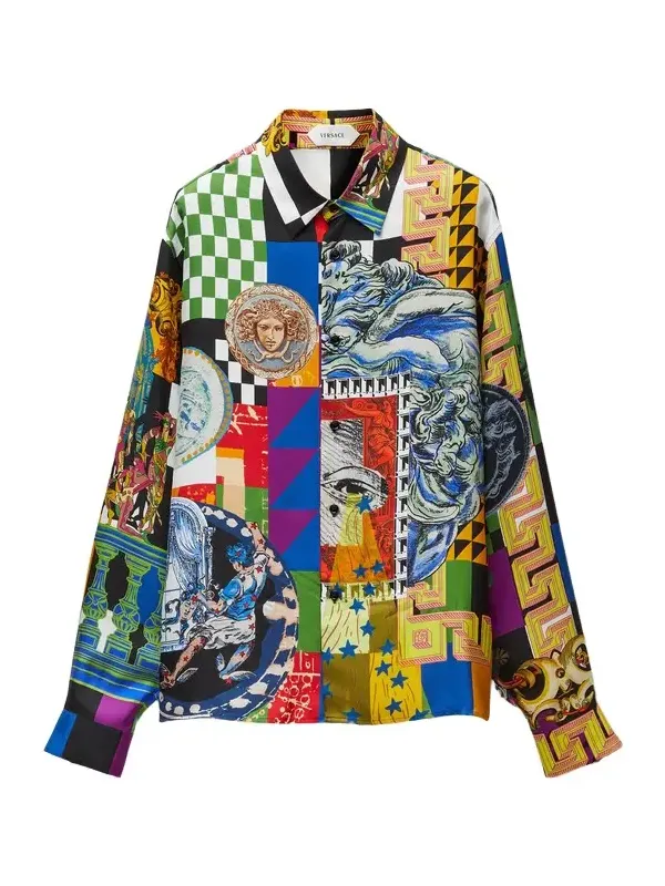 Printed Silk Twill Regular Shirt Printed Silk Twill Regular Shirt