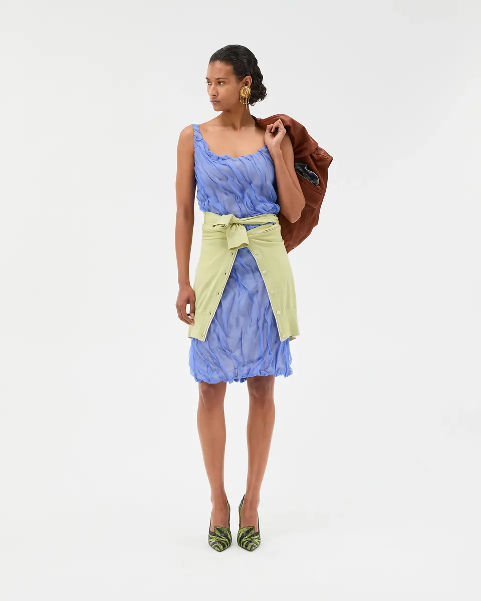 Versace Draped Silk-Chiffon Midi Dress | Thumbnail 2 Versace Draped Silk-Chiffon Midi Dress | Thumbnail 2