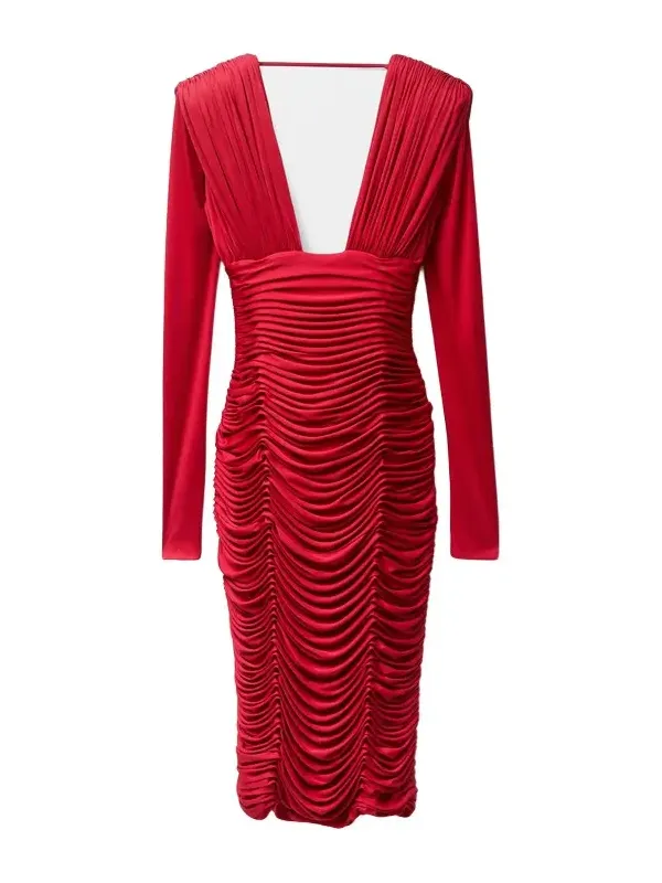 Draped Silk Crêpe Jersey Midi Dress Draped Silk Crêpe Jersey Midi Dress