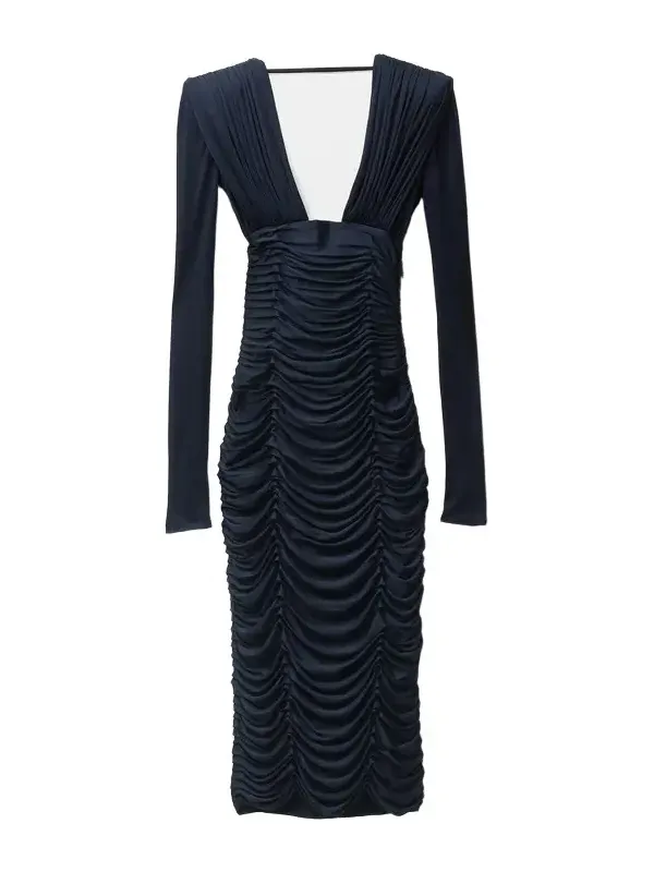 Draped Silk Crêpe Jersey Midi Dress Draped Silk Crêpe Jersey Midi Dress
