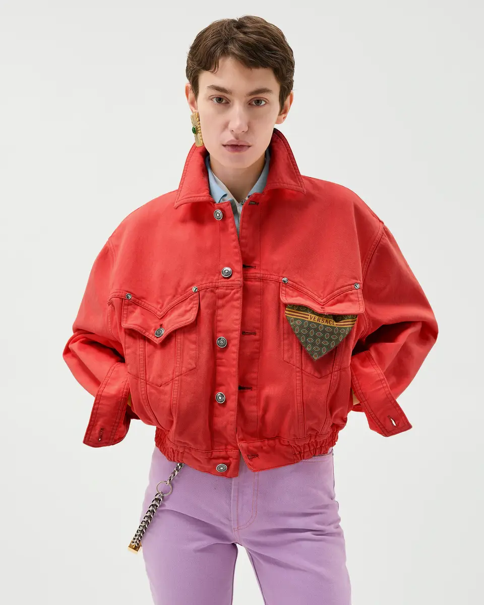 Versace Oversized Denim Blouson | Thumbnail 2 Versace Oversized Denim Blouson | Thumbnail 2