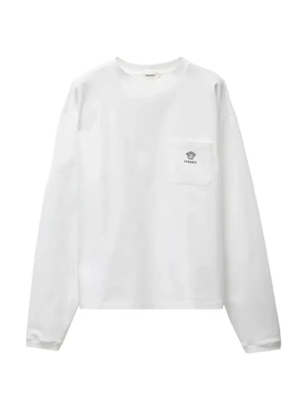 Versace Embroidered Cotton-Jersey T-Shirt