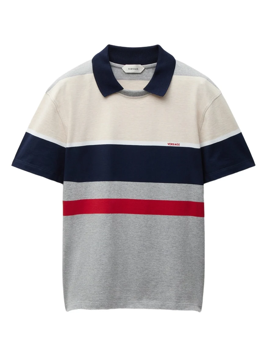 Versace Striped Cotton-Jersey T-Shirt