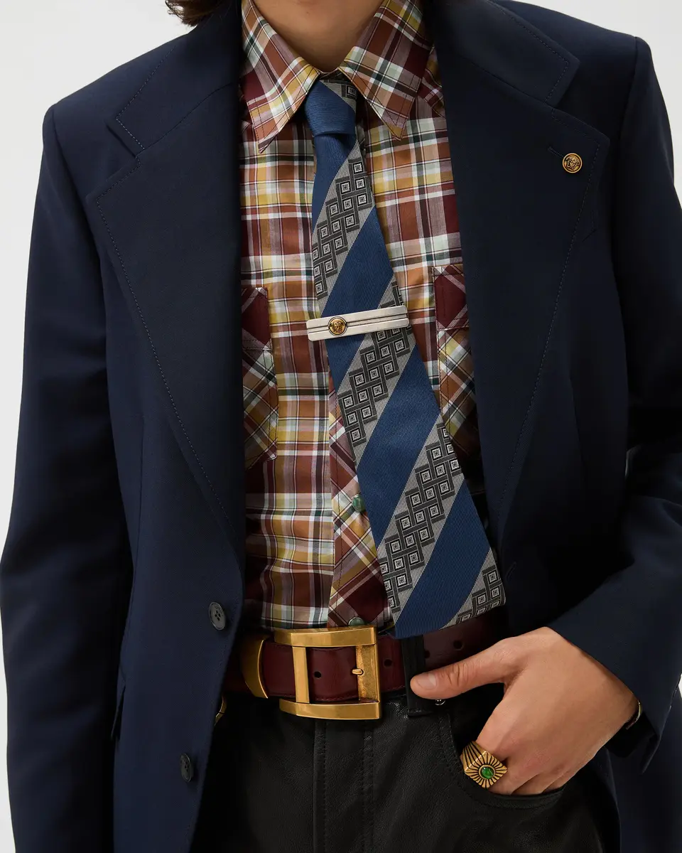 Versace Printed Jacquard Silk Tie | Thumbnail 2 Versace Printed Jacquard Silk Tie | Thumbnail 2