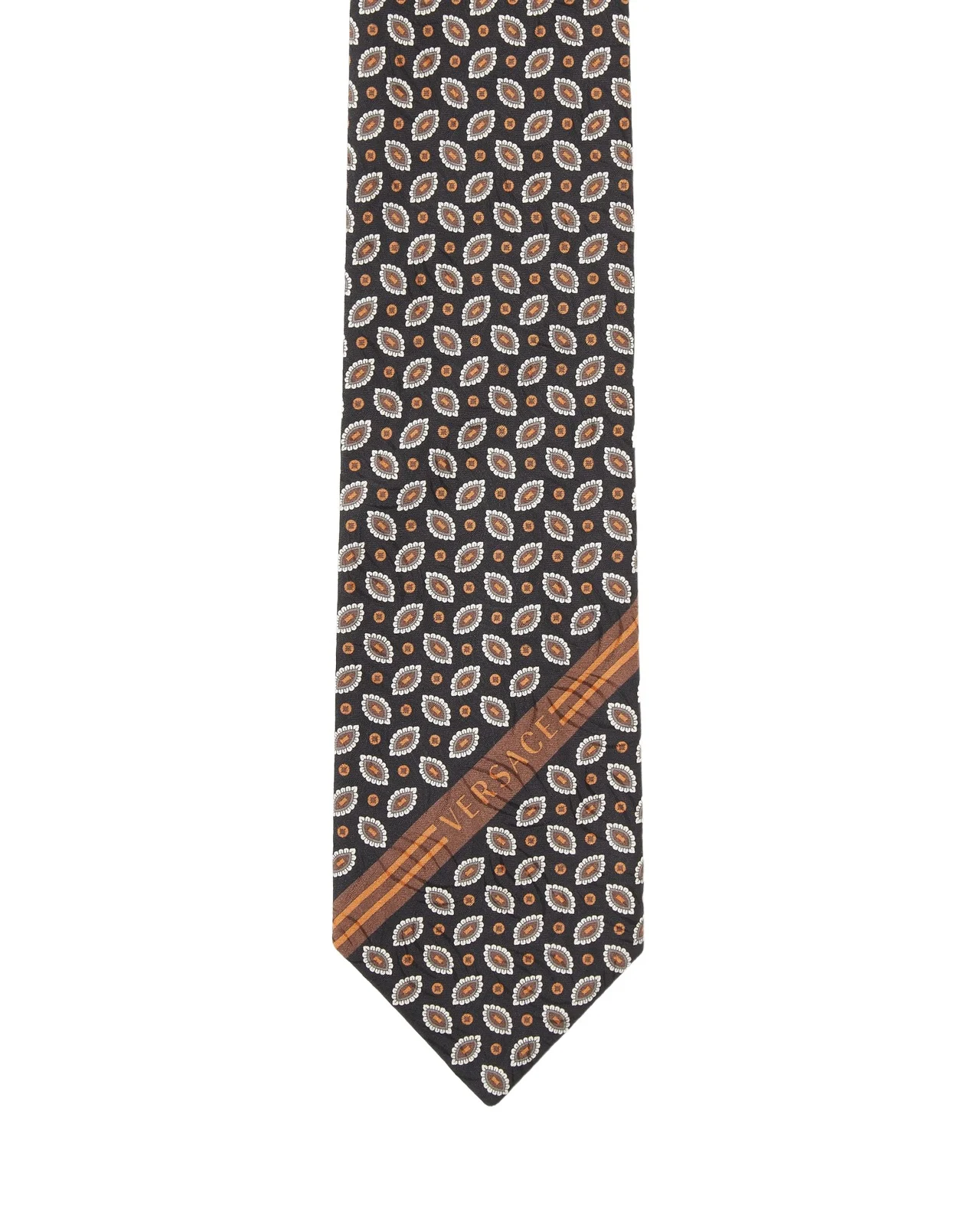 Versace Printed Jacquard Silk Tie