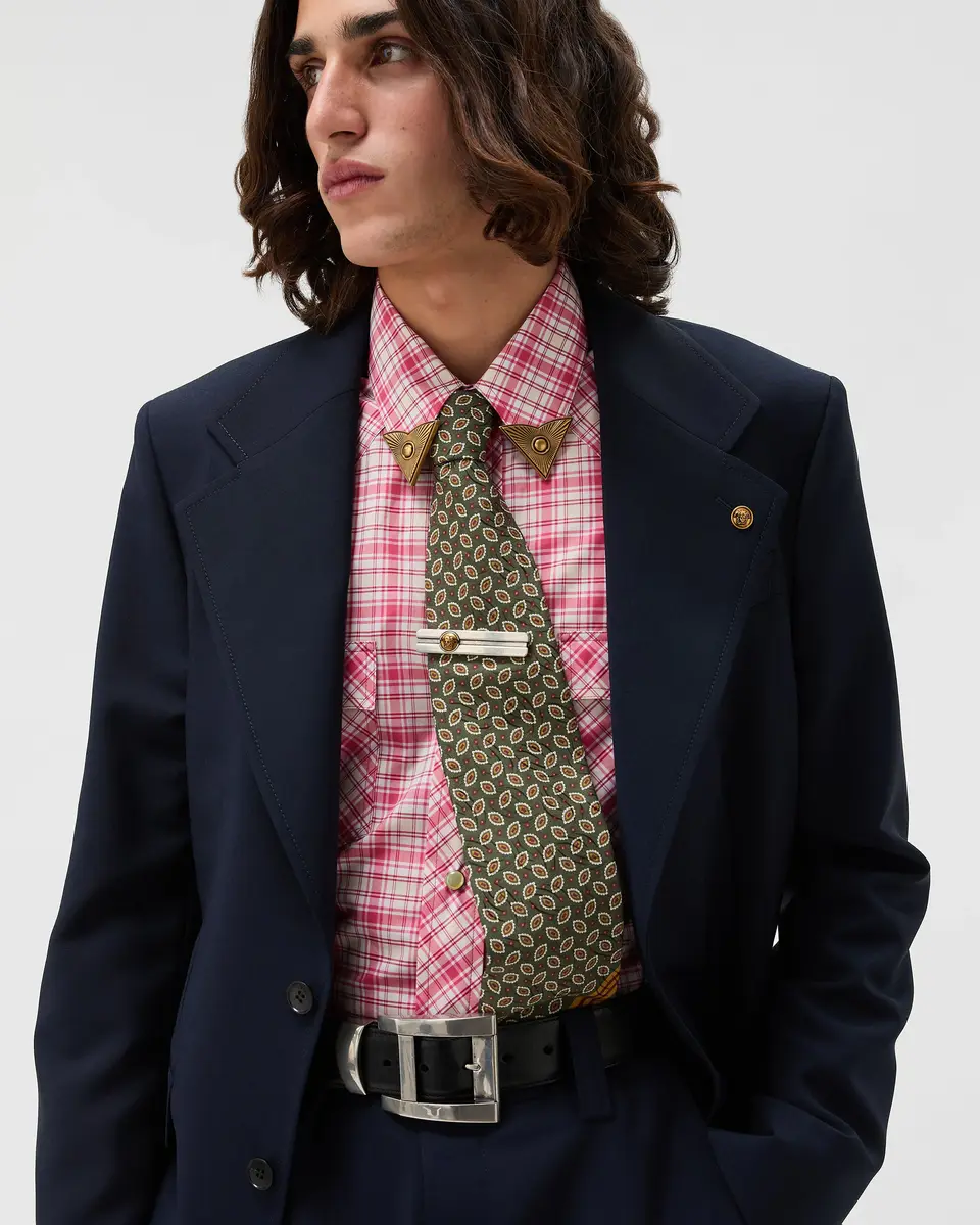 Versace Printed Jacquard Silk Tie | Thumbnail 2 Versace Printed Jacquard Silk Tie | Thumbnail 2