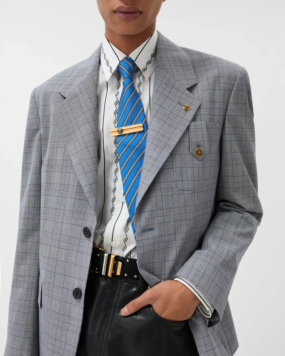 Versace Printed Silk Twill Tie | Thumbnail 2 Versace Printed Silk Twill Tie | Thumbnail 2