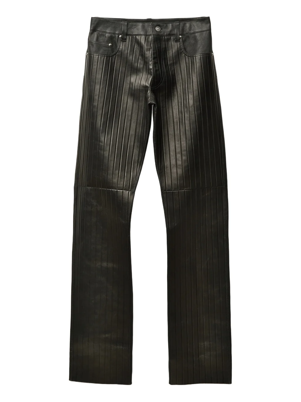 Versace Embossed Leather Pants