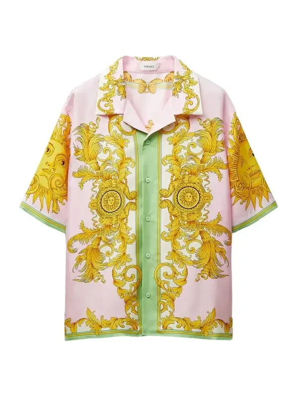 Versace Printed Silk Twill Shirt