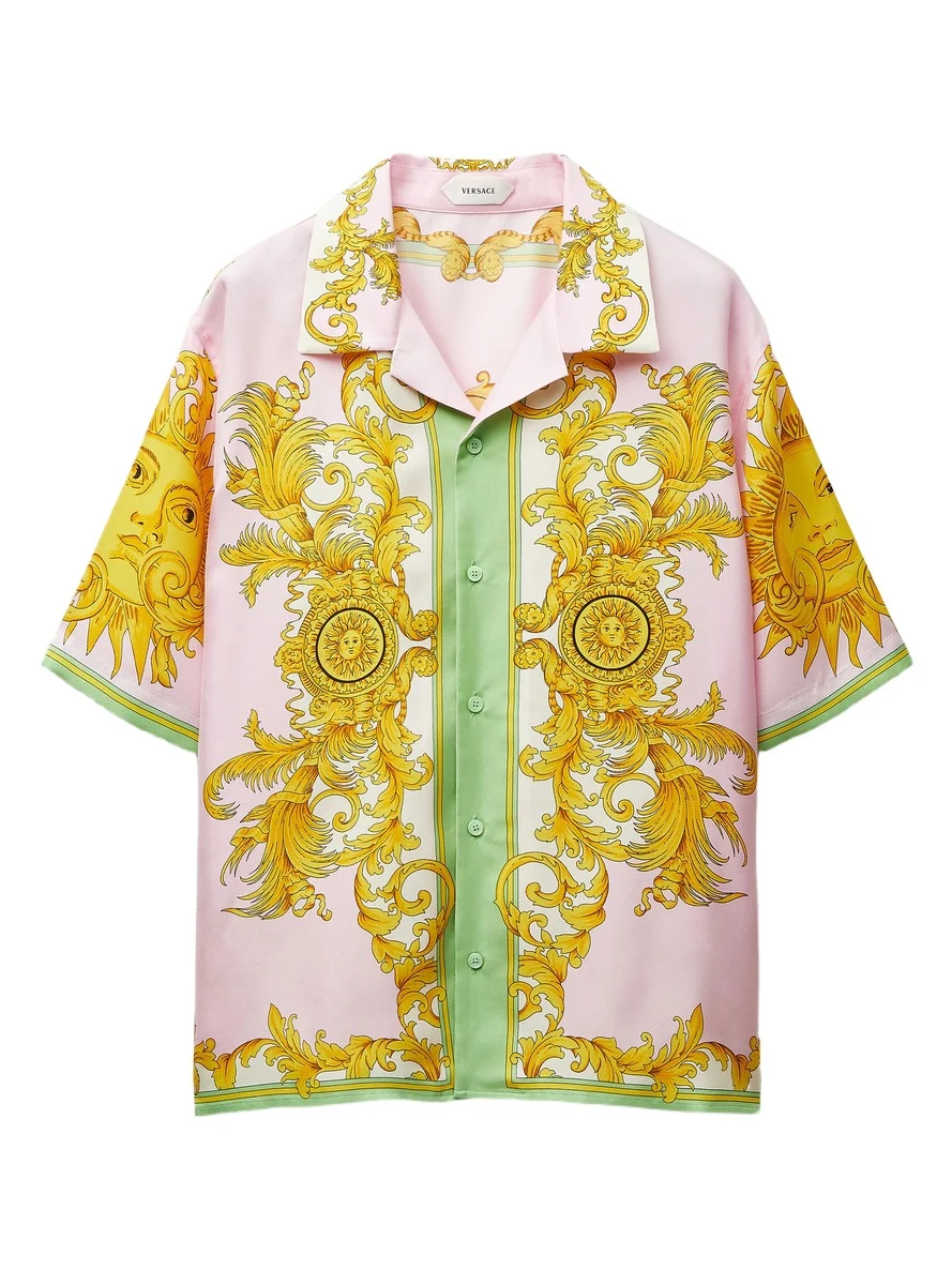 Versace Printed Silk Twill Shirt