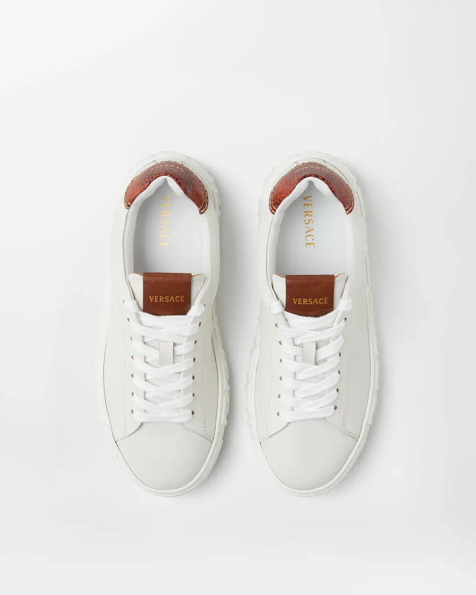 Versace Greca Leather Sneakers | Thumbnail 2 Versace Greca Leather Sneakers | Thumbnail 2
