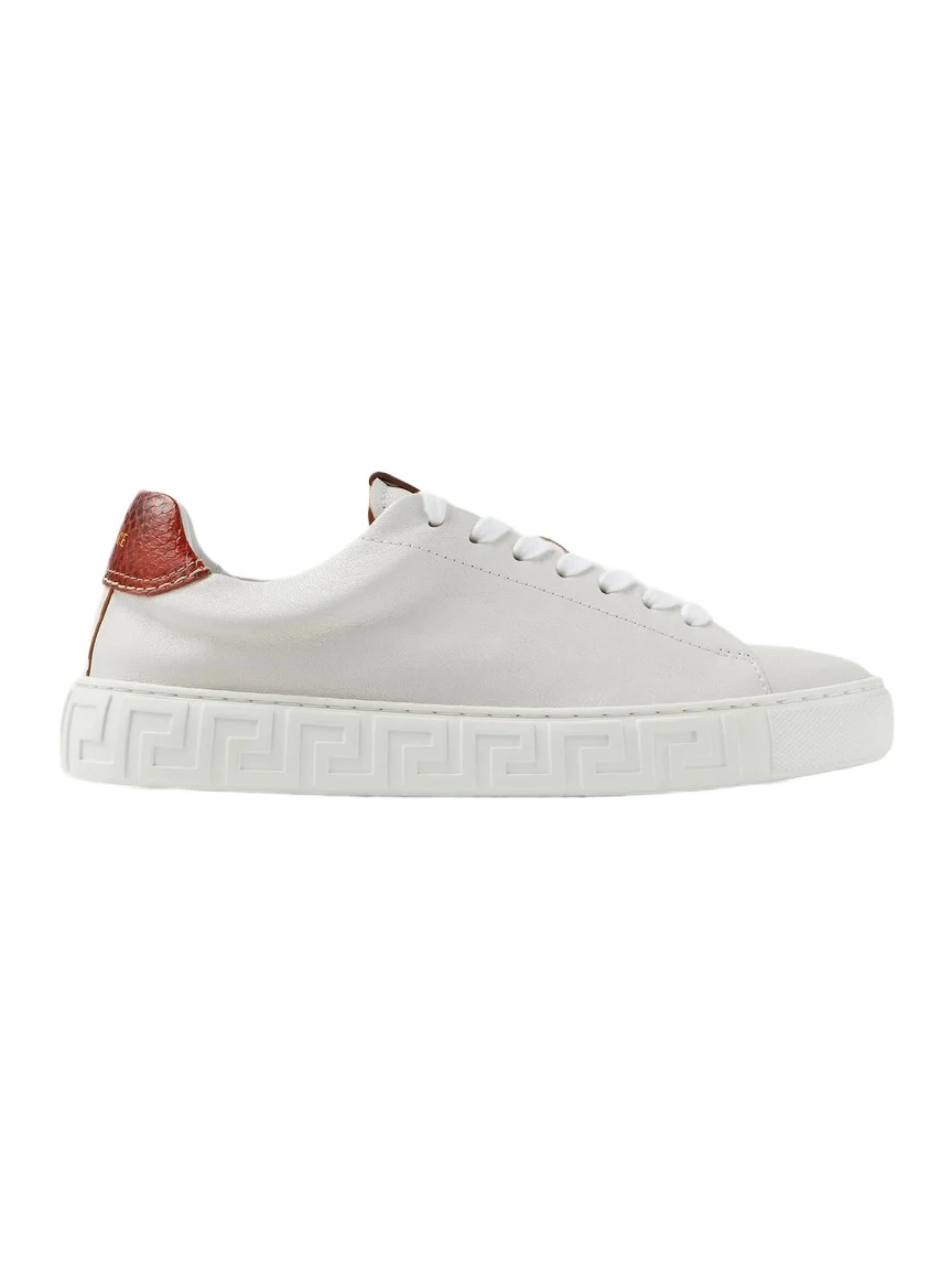Greca Leather Sneakers Greca Leather Sneakers