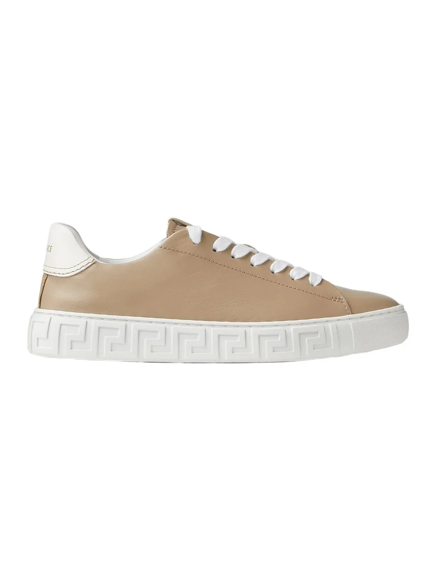 Greca Leather Sneakers Greca Leather Sneakers