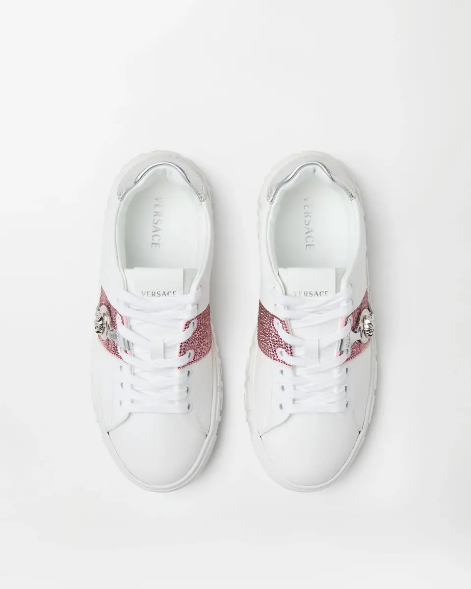 Versace Greca Embellished Sneakers | Thumbnail 2
