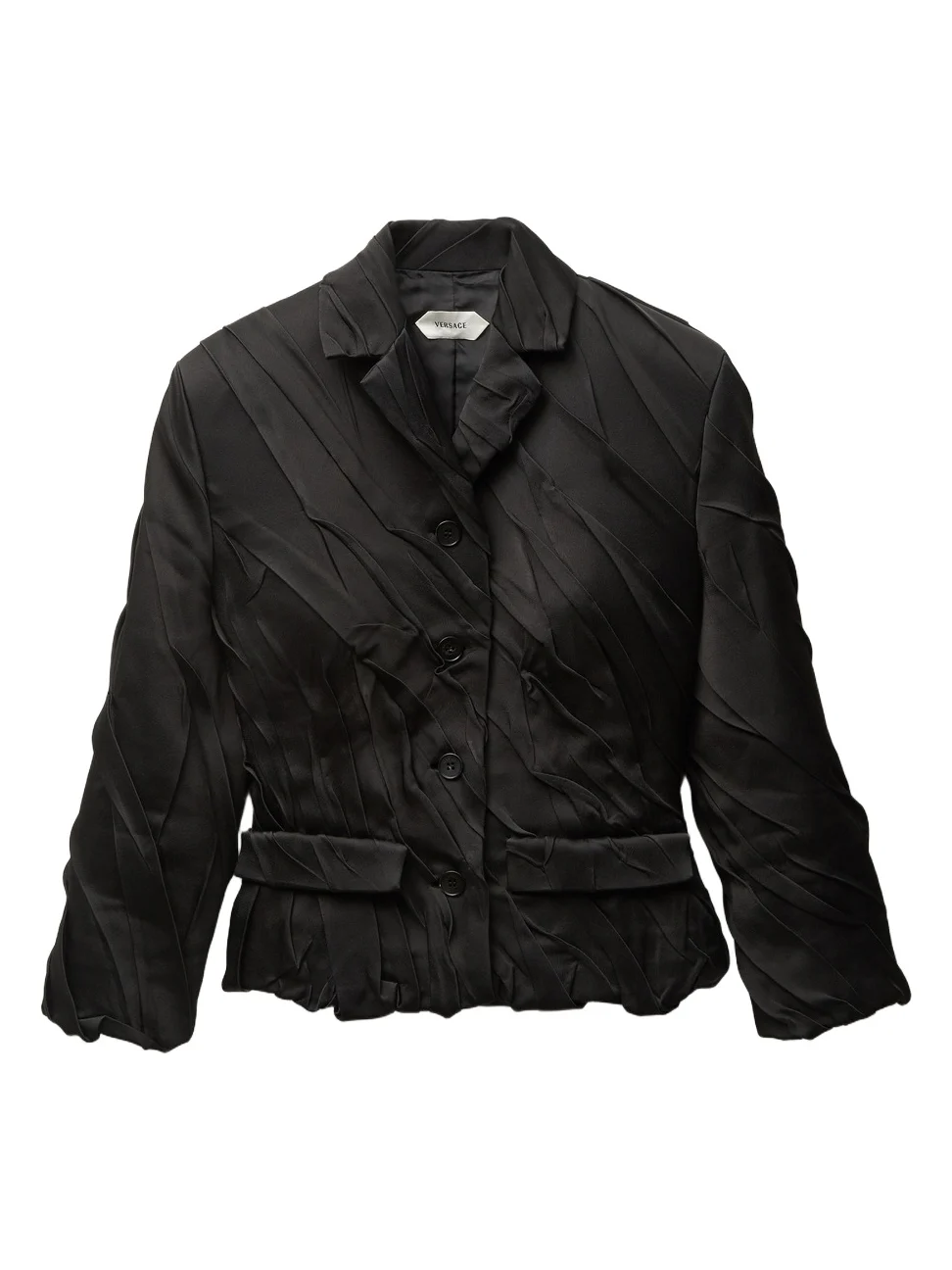 Versace Draped Envers-Satin Blazer