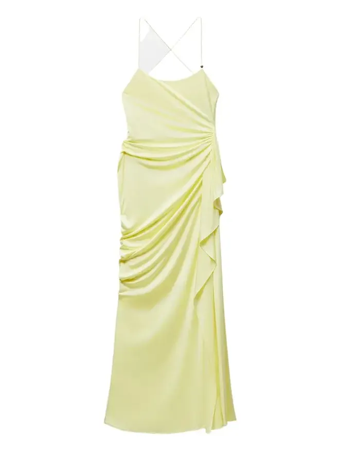 Draped Viscose-Jersey Gown