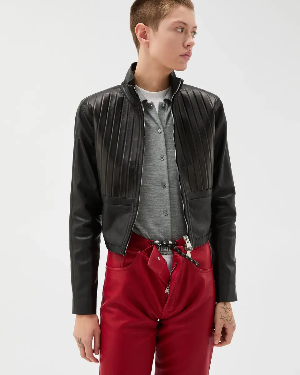 Versace Leather Blouson | Thumbnail 2