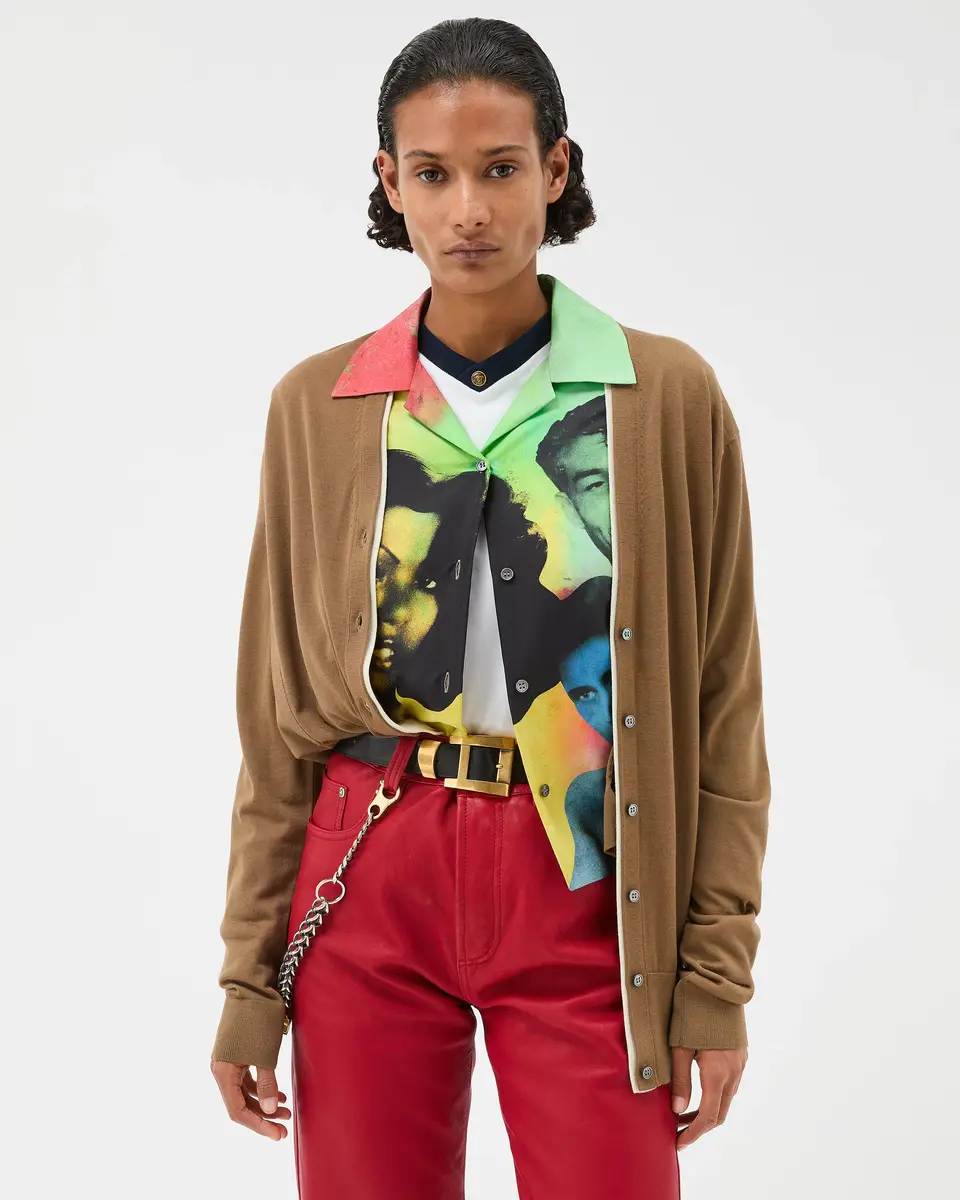 Versace Embroidered Wool Knit Cardigan | Thumbnail 2 Versace Embroidered Wool Knit Cardigan | Thumbnail 2
