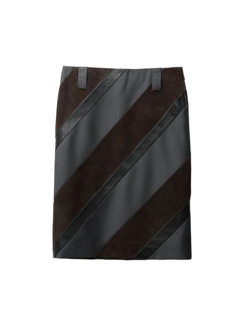 Wool-Mohair Pencil Skirt