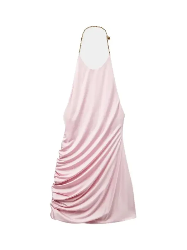 Versace Viscose-Jersey Draped Mini Dress