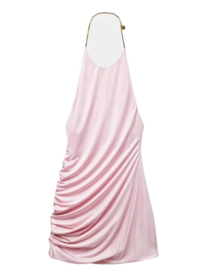 Versace Viscose-Jersey Draped Mini Dress