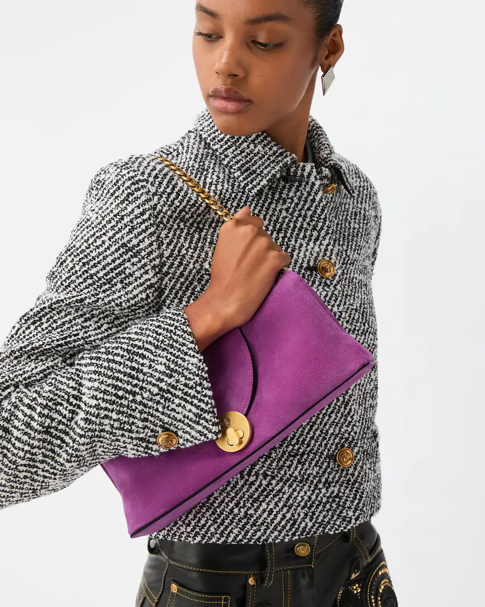 Versace Vivian Suede Clutch | Thumbnail 2 Versace Vivian Suede Clutch | Thumbnail 2