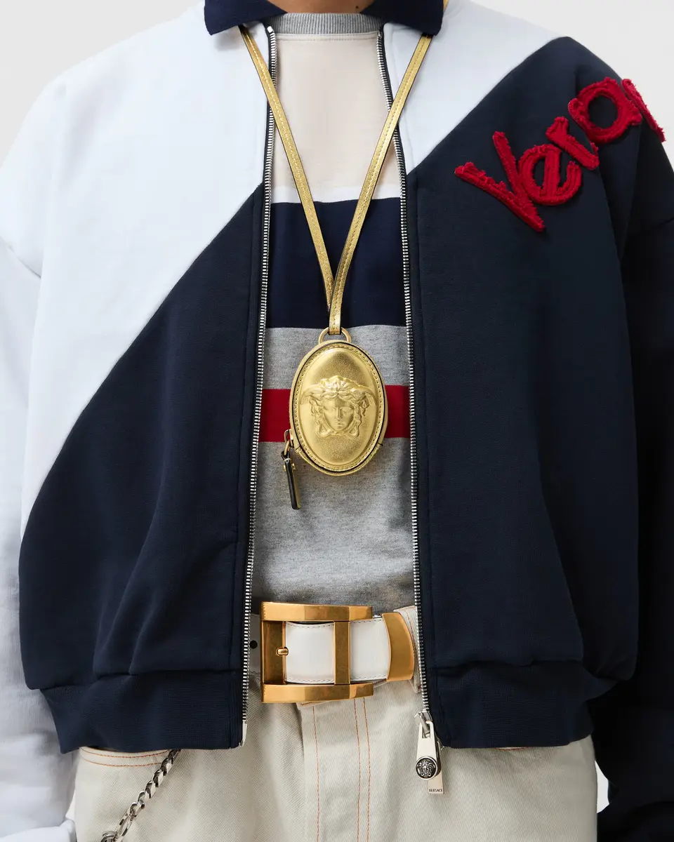 Versace Lou Metallic Nappa Coin Purse | Thumbnail 2