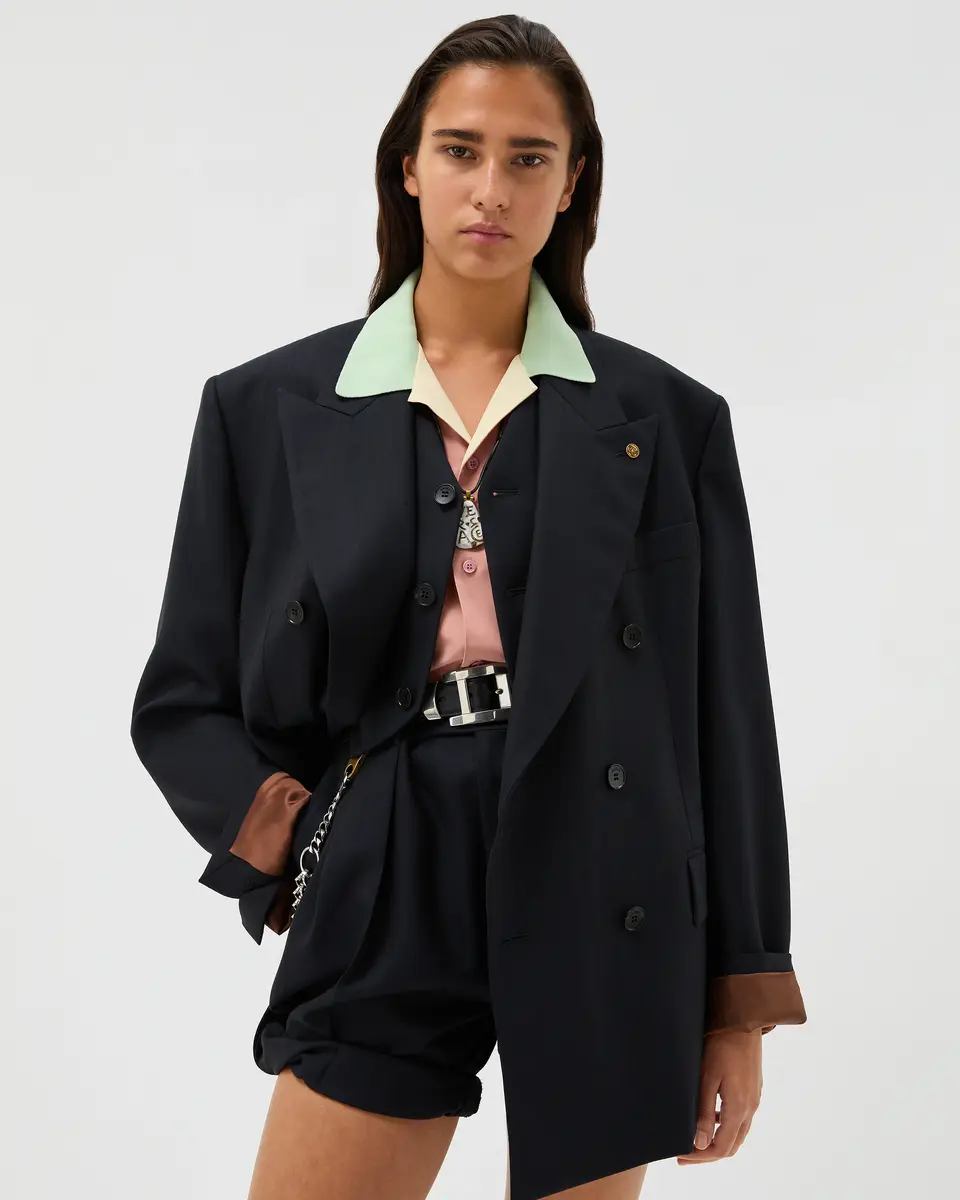 Versace Pinstripe Wool Blazer | Thumbnail 2 Versace Pinstripe Wool Blazer | Thumbnail 2