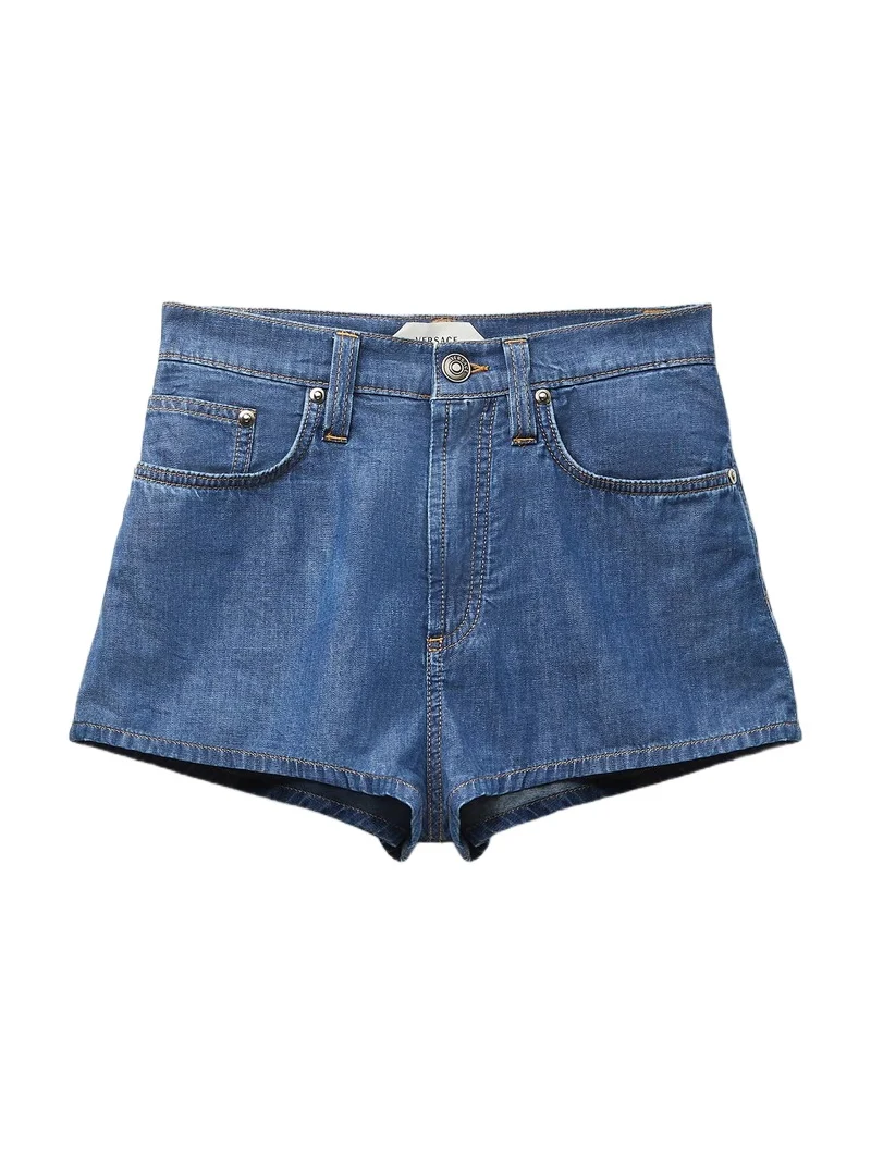 Chambray Denim Mini Shorts Chambray Denim Mini Shorts