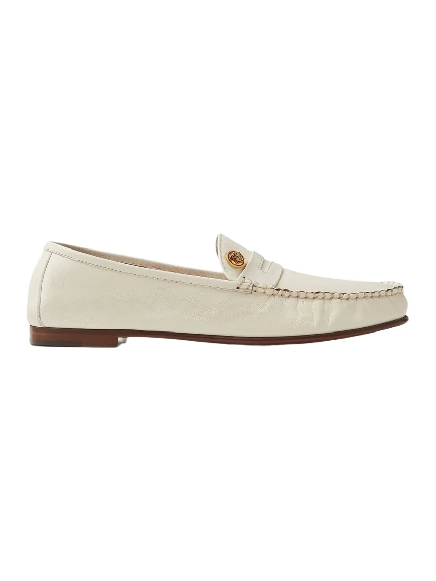 Versace Guanto Leather Loafers