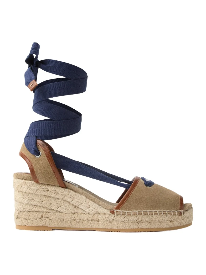 Lola Suede Wedge Sandals 65 mm