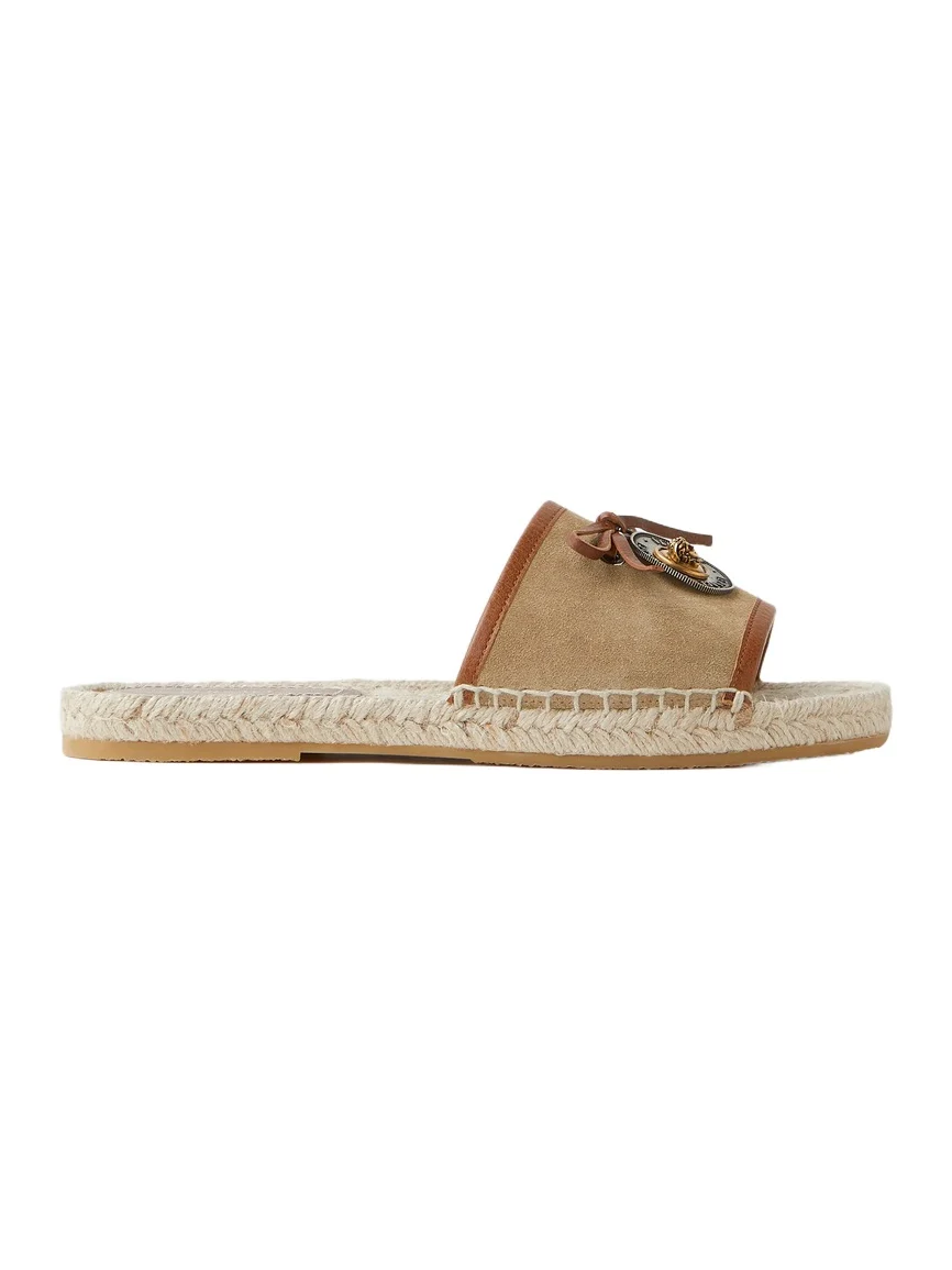 Versace Lola Suede Flat Sandals