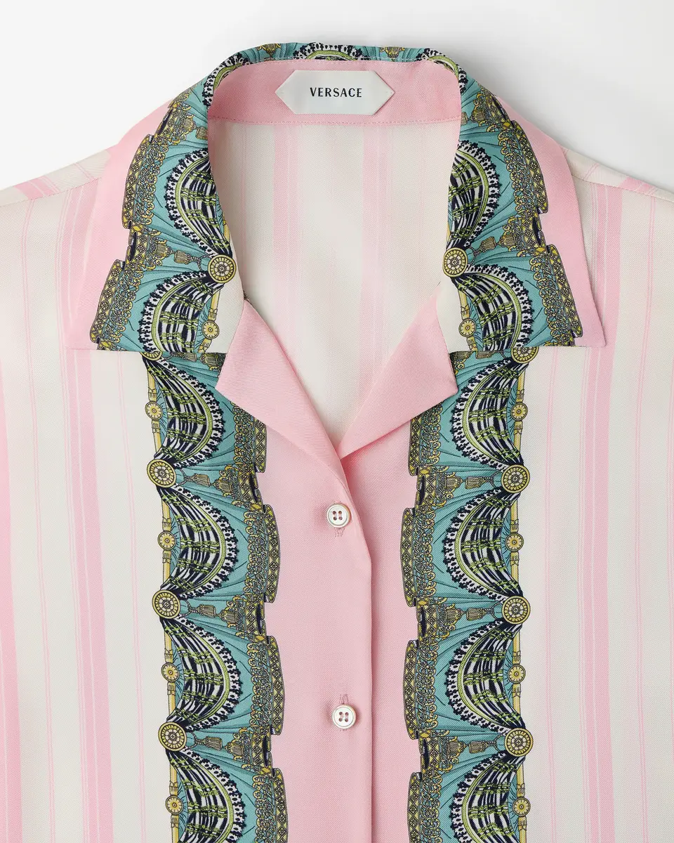 Versace Printed Silk Twill Shirt | Thumbnail 2 Versace Printed Silk Twill Shirt | Thumbnail 2
