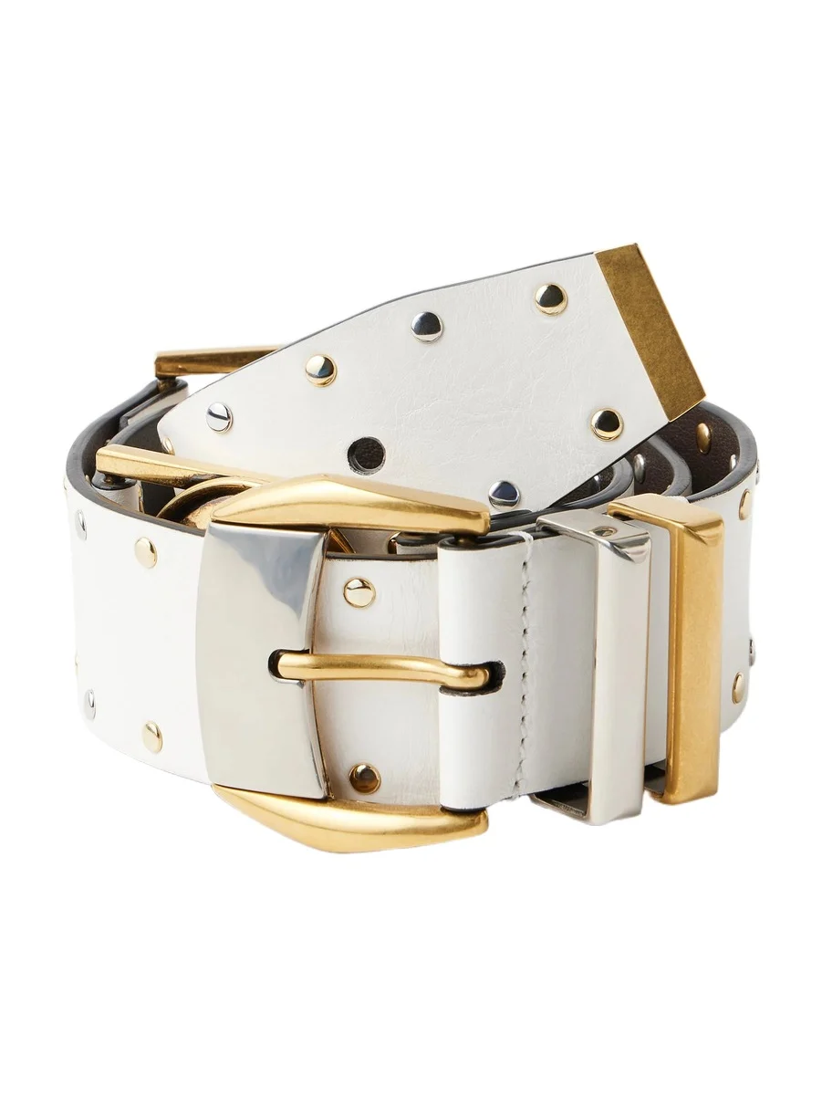 Versace Studded Leather Belt 4 cm
