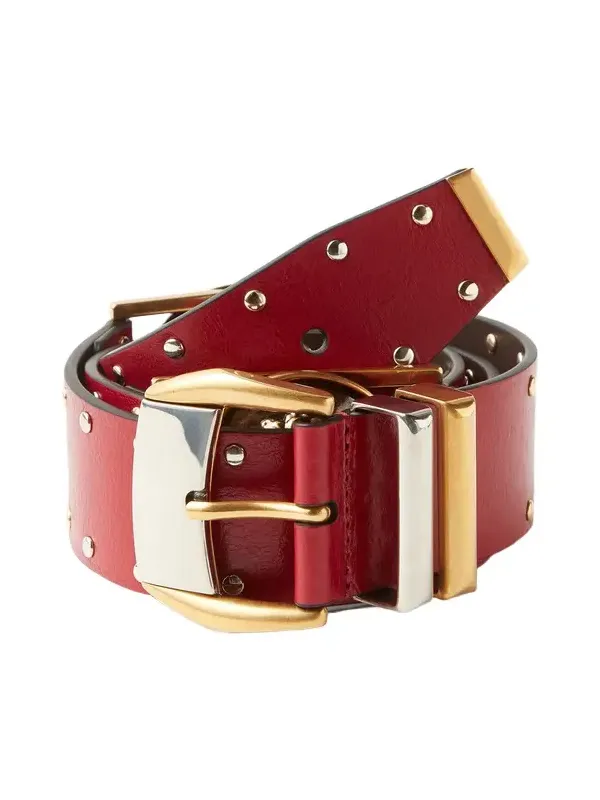 Versace Studded Leather Belt 4 cm