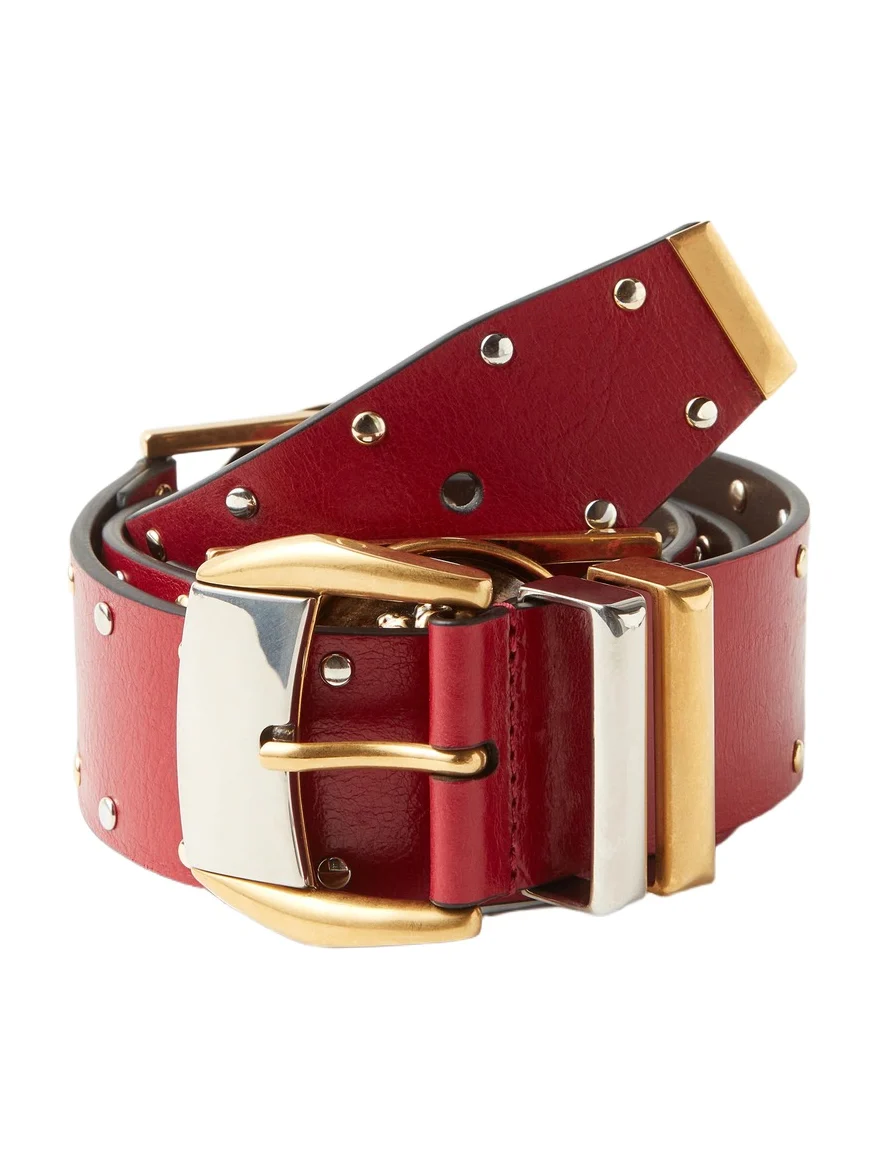 Versace Studded Leather Belt 4 cm