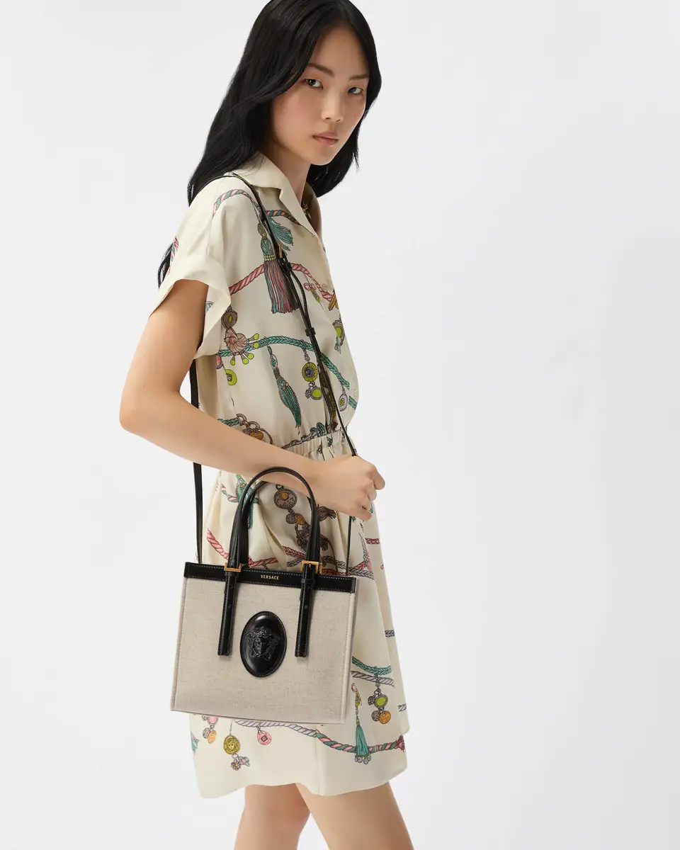 Versace Rivière Mini Canvas Tote | Thumbnail 2