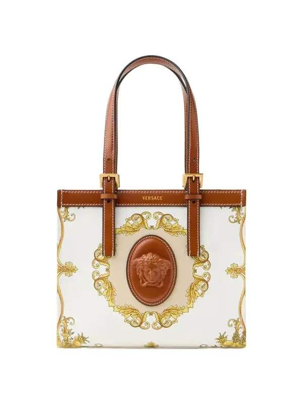 Versace Rivière Printed Mini Canvas Tote