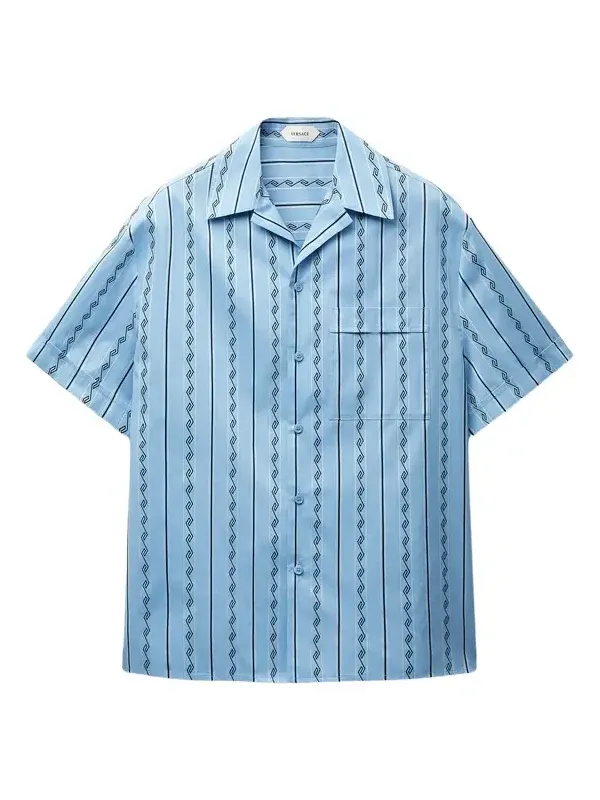 Versace Jacquard Cotton-Silk Regular Shirt