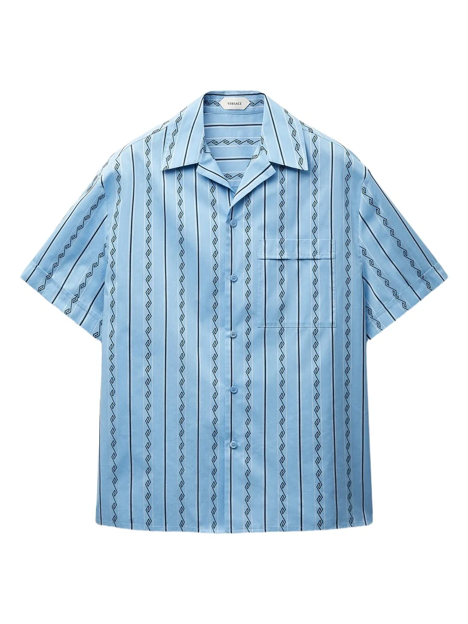 Versace Jacquard Cotton-Silk Regular Shirt