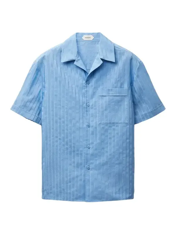 Versace Jacquard Cotton-Silk Regular Shirt