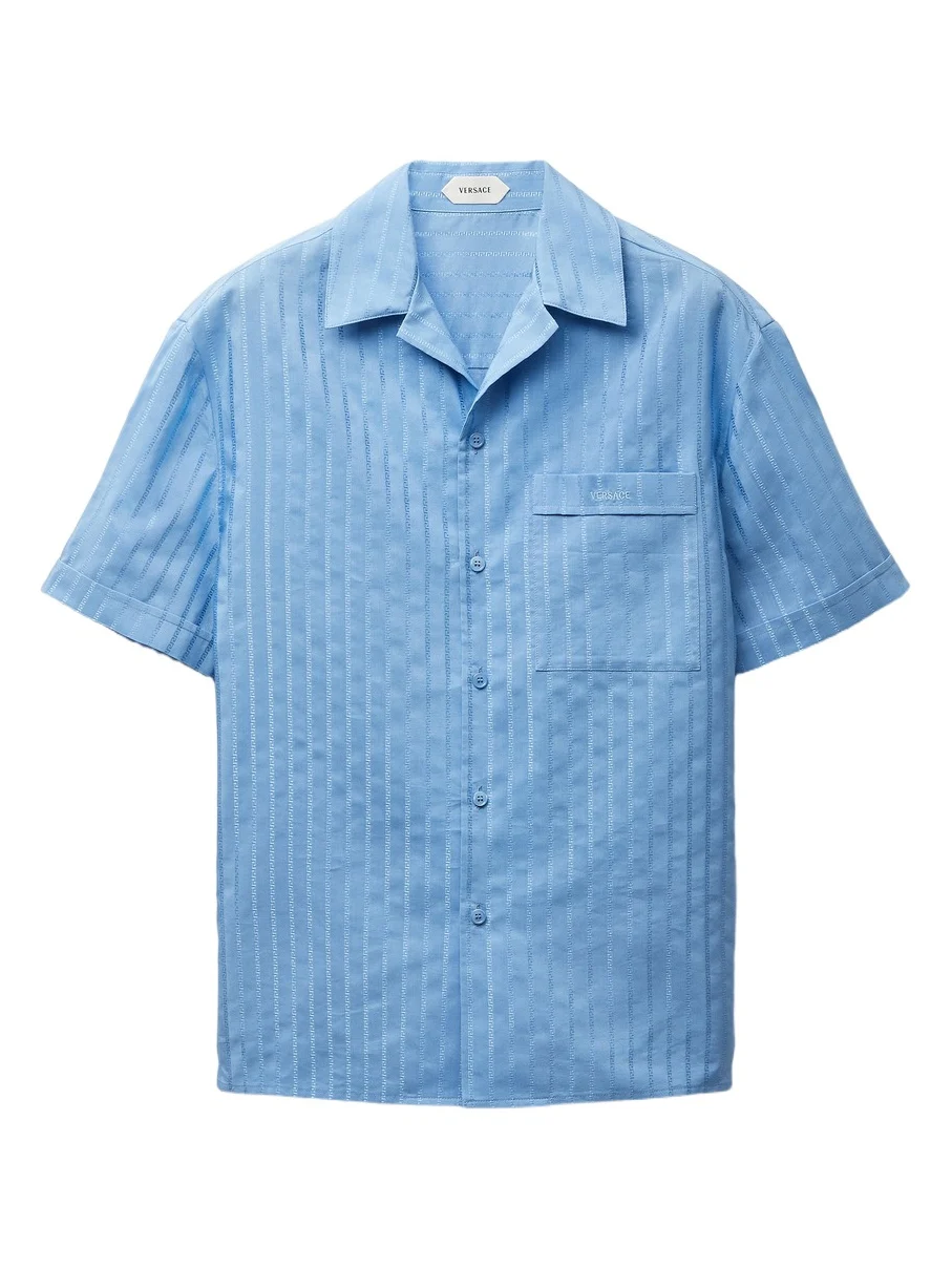 Versace Jacquard Cotton-Silk Regular Shirt