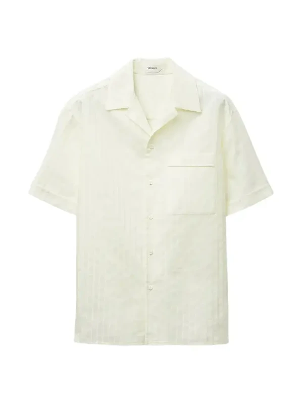 Versace Jacquard Cotton-Silk Regular Shirt