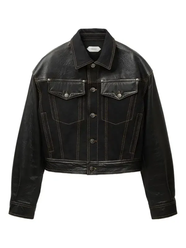 Versace Denim & Leather Blouson