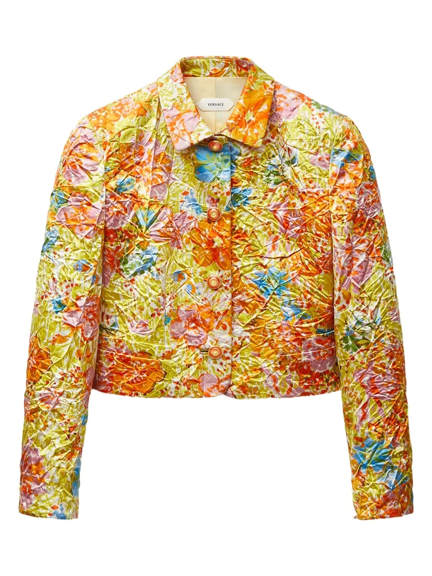 Versace Printed Silk Duchesse Jacket