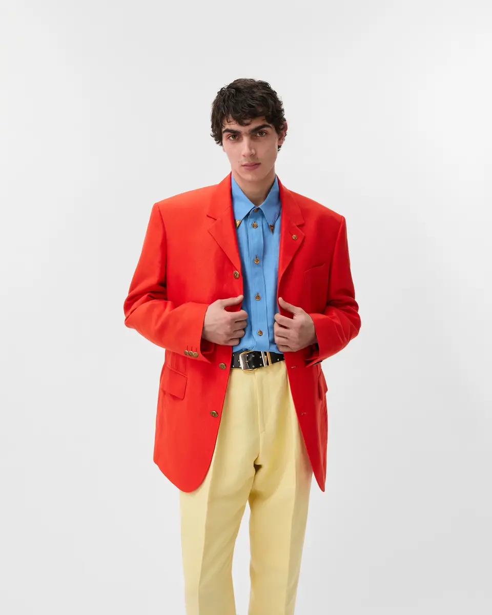 Versace Wool-Linen Blazer | Thumbnail 2