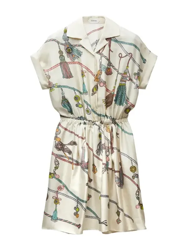 Printed Silk Twill Mini Dress Printed Silk Twill Mini Dress